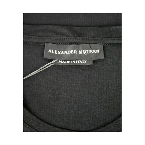 Alexander McQueen Men's Black Organic Skull Print T-Shirt (Small)